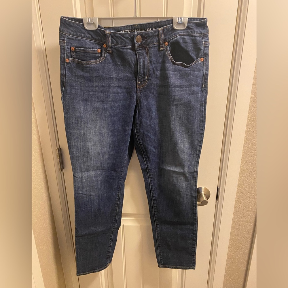 American Eagle Outfitters Jeans 14 S High Rise Skinny Blue Denim 14S